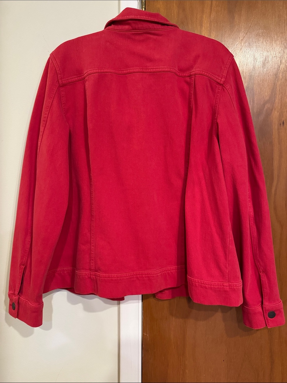 Coldwater Creek Red Denim Jacket with Button Front - Picture 5 of 7